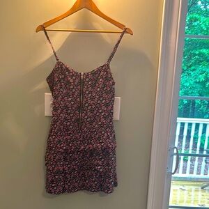 Jay Jays Pink Floral Layered Bottom Mini Dress Summer Women’s Size 12 Large L